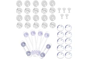 MADEKI 41 PCS Kit Seguridad Bebe - Protector Enchufes para Bebés(20 fundas + 5 llaves)+6 x Bebé de Seguridad Bloqueo +10 x Protector de Seguridad para Niños
