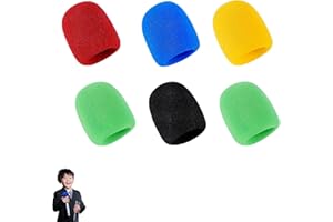 JPESYGFDK Mikrofon Windschutz 6 Stück Universelle Schaumstoff Mikrofonabdeckung Bunt Schaumstoff-Schutzhülle, Um Das Mikrofon Staubdicht, Sturzsicher, Antibakteriell Für KTV Party