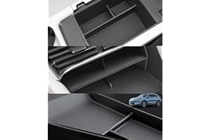 [3 PZS] GAFAT Compatible con 2025 BYD Seal U DM-i EV 2024-2026 Consola Central Caja Almacenamiento, 1 Organizador Reposabrazos, 1 Frente a Palanca con Alfombrilla Goma, 1 Bandeja inferior de TPE