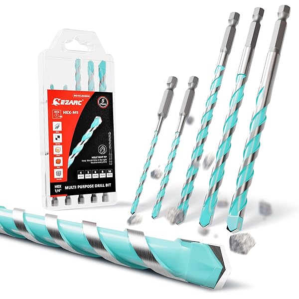 Set Punte Da Trapano 7 Pezzi Per Cemento, Legno E Metallo | Professionali E Antiscivolo - Foto 9