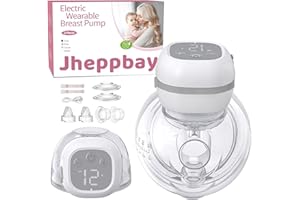 Jheppbay Sacaleches Electricos Manos Libres Portátil - Extractor de Leche Materna con Función de memoria, Sin BPA, con 21mm/24mm Brida (Blanco, 2 Piezas)