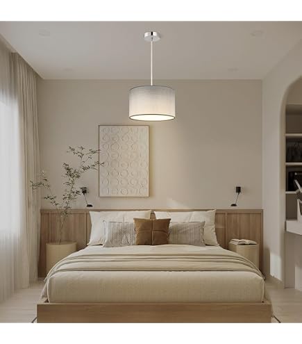 LEDKIA LIGHTING Kirito Hängeleuchte Aus Geflochtenem Papier – Verstellbar, E27, Ø30 Cm, 173 Cm Lang – Für Wohnzimmer, Küche & Mehr