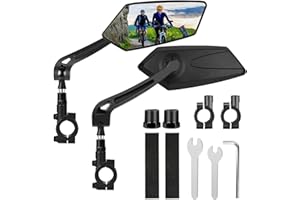 Vankarr 2 Pièces Retroviseur Velo Electrique Retroviseur Trotinette Electrique Rétroviseur Vélo Pliable Rétroviseurs Compatibles Guidon 20-24mm HD Rétroviseur de Sécurité Protection pour Vélo