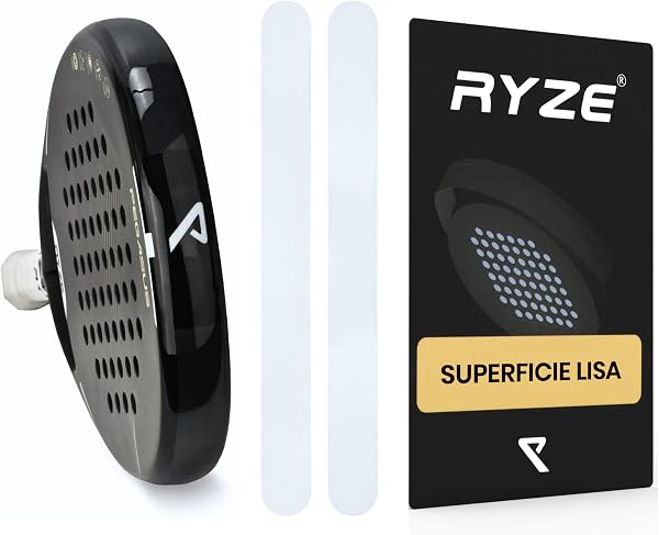 RYZE Protector Pala de Padel Transparente - Superficie Lisa - Protectores de Padel en Pack de 2 - Material Resistente y Elástico - Protector para Raqueta de Padel - Mínimas Burbujas de Aire - 1