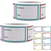 2 Rolls 1000 Pieces Freezer Labels,Removable Food Labels Stickers Easy Peel Off Refrigerator Freezer for Home or Restaurant F