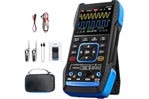 CISSIYOG Osciloscopio MultíMetro De 2 Canales, 3 En 1, Osciloscopio Digital PortáTil, Ancho De Banda De 50 Mhz Y Frecuencia De Muestreo De 250 Ms/S, Con Usb Tipo C Y Pantalla Lcd