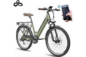 ‎FAFREES Fafrees F26-PRO [ Offiziell ] Damenfahrrad mit App E Bike 26 Zoll, 250W E Fahrrad Herren Elektrofahrrad, 42N.m Ebike Mountainbike mit Akku 36V/14,5 AH Shimano Pedelec e Bike Damen 120kg IP54 -Update