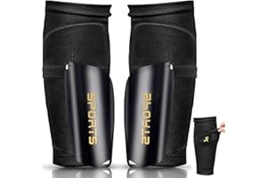 Mizijia Parastinchi da Calcio Calzino, Parastinchi Con Tasca, Partita di Calcio Protezione Gambe Maniche per Bambino, Giovani, Uomo, Unisex Adulto.