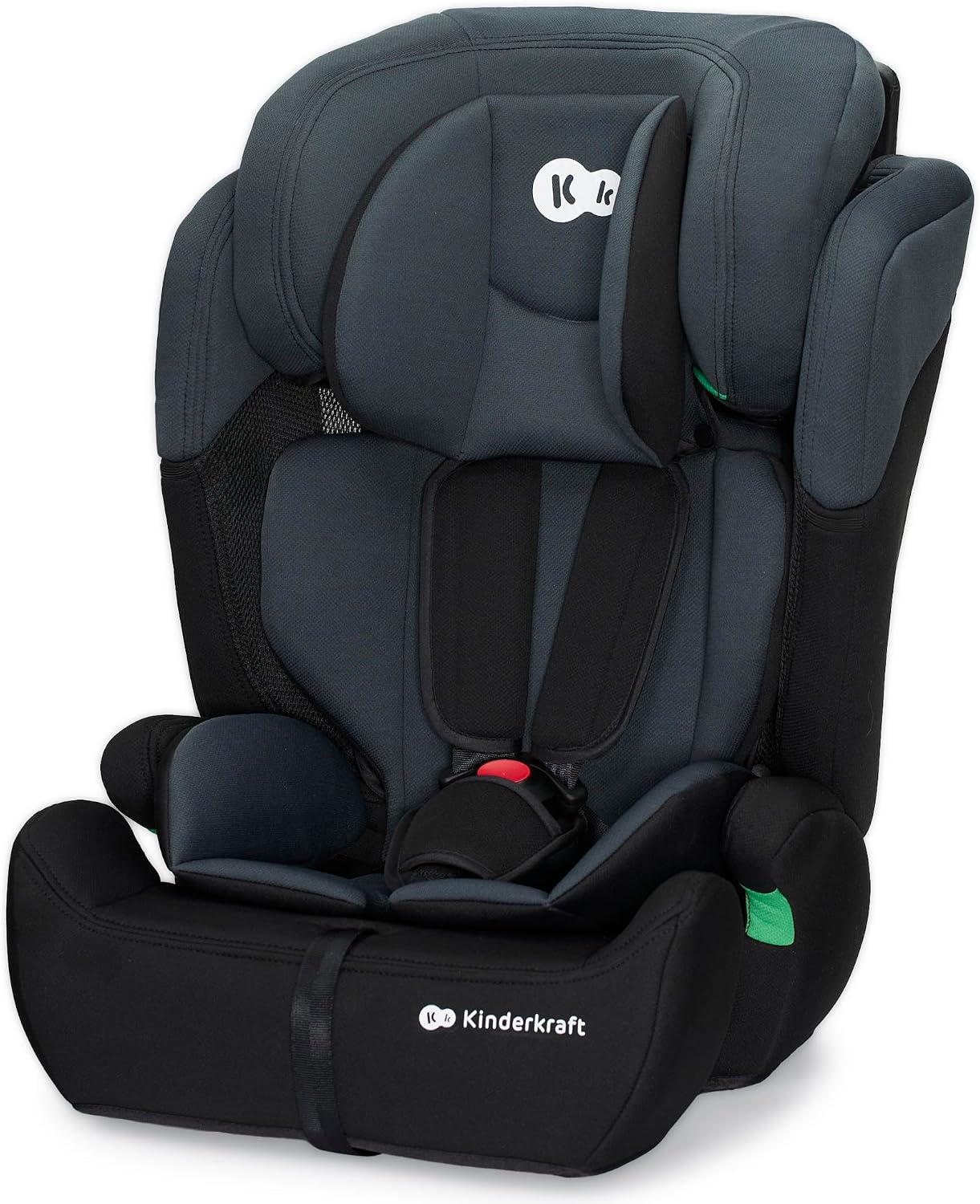 Kinderkraft COMFORT UP i-Size 75-150 cm, Silla coche bebé, Silla coche para niños, Sillade, Cinturón, regula en 11 niveles, Grupo 1/2/3, 15 meses - 12 años, 9-36 kg, Negro