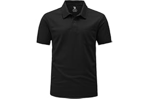 Rdruko Men's Breathable Polo Shirts Summer Short Sleeve Wicking Quick Dry Casual Work Golf Tops with Pocket