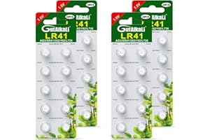 HQB Paquet de 40 Piles Bouton alcaline de la Pile LR41 AG3