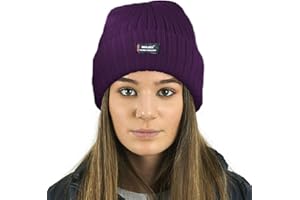 RockJock Ladies Womens Warm Winter Lined Beanie Hat with R40 Thermal Insulation