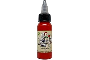 SAILOR JERRY VON DEEP COLOURS! GMBH REACH-konforme Sailor Jerry Tattoofarbe Feuerrot 30 ml rot. Deutsche Tattootinte mit Zertifikat,Tätowierfarbe Tattoo Ink, deutsche rote Tattoofarbe, Made in Germany