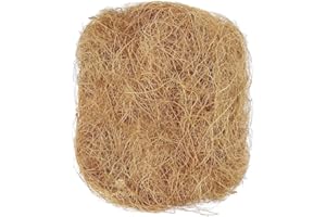 Balacoo 1 Cría De Seda Marrón Pequeña Jaula para Pájaros Materiales De Fibra De Coco De Pájaro Material De Escondites De Nidos Jaula De Pájaros Mascota Triturado De Coco Natural Apéndice