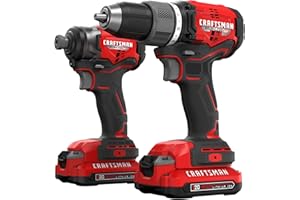 CRAFTSMAN V20 RP Cordless Drill and Impact Driver, Power Tool Combo Kit, 2 Batteries and Charger Included (CMCK211C2)
