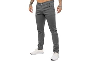 BRAND KRUZE Mens Stretch Slim Fit Chino Trousers Casual Work Jeans Pants
