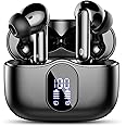 Auriculares Inalámbricos, Bluetooth 5.3 con HD Micrófono HiFi Estéreo Pantalla LED, Reducción de Ruido, 13 mm Controlador din