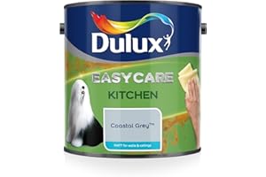 Dulux Easycare Kitchen - Vernice a emulsione opaca, per pareti e soffitti, 2,5 l, colore: Grigio costiero
