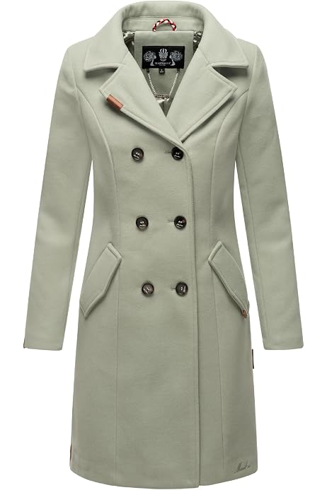 MARIKOO Dames Winterjas - Wollen Look, Met Capuchon, Warm - Maten XS-XXL