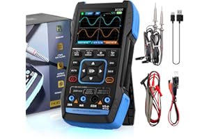 Oscilloscope Handheld Multimeter w/ 2MHz Signal Generator 3 in 1, Kethvoz Dual Channel 10MHz, 50 MSa/s, 9999 Count TRMS Digital DMM Picoscope Waveform Save for Automotive Electronics Diagnostic