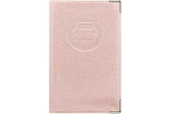 Color Pop - Porte-papiers Voiture Nouveau PERMIS - Fabrication française - PVC – papiers français – Carte Grise Nouveau permis Conduire – 13,8 x 9 cm (Old Rose)