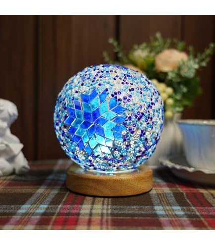 Lampada da comodino con vetro bianco soffiato | Reccagni
