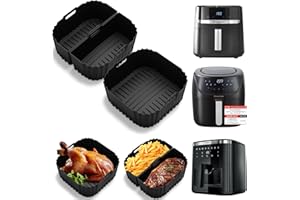 CARSEATTY Silikonform HeißLuftfritteuse für Russell Hobbs Heißluftfritteuse XXL 8L/8,3L, Airfryer Silikonform Antihaft für Bosch Heißluftfritteuse Serie 6, XXL 7,2 L, Air Fryer Silikon Einsatz Zubehör (2PCS)