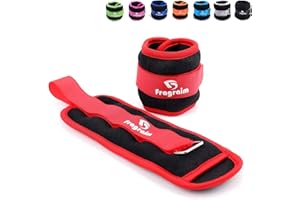 FRAGRAIM Pesi Caviglia per Donne, Uomini e Bambini - 1/2/3/4/5/6/10KG 1 Paio di Pesi per Polso/Gamba/Braccio per Allenamento alla Forza con Cinghia Regolabile per Jogging, Ginnastica, Aerobica, Fisioterapia