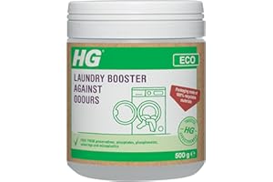 HG ECO Laundry Detergent Booster Against Odours, Laundry Scent Booster for Fresh-Smelling Linens & Clothing, Eco Conscious HG Cleaning Products, Home & Bathroom, Recyclable Bottle - 500g (696050106)