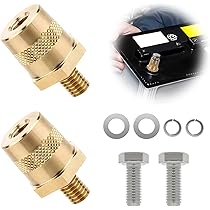 2 Paar M8 Batteriepoladapter Messing - Mit Edelstahlschrauben - Für Auto, Motorrad & Boot