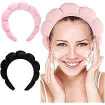 Fascia E Polsini Per Skincare - Cerchietto In Spugna Per Lavaggio Viso E Trucco | Accessorio Bellezza Donna