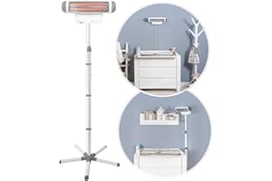 reer Le radiateur thermique 2en1 chauffage rayonnant, blanc/gris