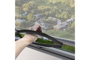 REDTRON Moskitiera okienna z zamkiem błyskawicznym(3 sztuki, czarny), 150cm x 180cm Samoprzylepna Siatka okienna, Regulowana moskitiera okienna chroniąca przed owadami/muchami/na zewnątrz