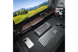 ‎IVEOPPE Schreibtischunterlage Filz, 100 x 43cm Mauspad Groß, Rutschfest Schreibunterlage, Tischunterlage Schreibtisch, Schreibtisch Unterlegmatte, Schreibtischmatte für Büro und Zuhause (Dunkelgrau)