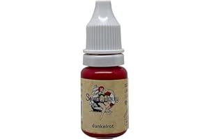 DERMAEX REACH-konforme Sailor Jerry Tattoofarbe Dunkelrot 10 ml. Made in GERMANY und mit Zertifikat, Tätowierfarbe, Tattoo Ink