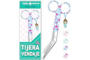 Nurse is Love Tijeras Enfermeria Punta Roma - Tijeras Pico de Pato Enfermeria | Ideal para Porta tijeras, Punta Redonda Profesional, Primeros Auxilios
