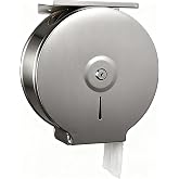 NICEME Stainless Steel Towel Rail with Lock - Toilet Paper Dispensers - Towel Rail with Mounting Material - Diameter 255 mm,