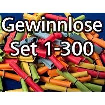 PARTY DISCOUNT ® Röllchenlose 'Treffer' Weiß – Nummer 251-300, Ideal Für Tombola & Gewinnspiele