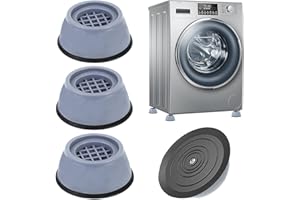 ZZRSYJ 4 Stück Schwingungsdämpfer Waschmaschine Fußpolster, Silent Anti Vibration Waschmaschine Füße Pad mit Gummiunterlage, Universal Vibration Dämpfer Pads, für Waschmaschine & Trockner