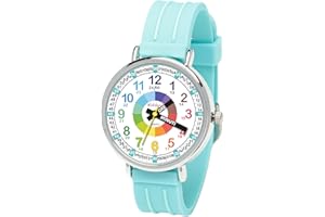 Kiddus Orologio Educativo per Bambini, Orologio Analogico per Bambina 5-10 Anni, Primo Orologio con Ore e Minuti