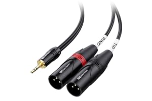 Cable Matters 3,5 mm TRS till 2 XLR-Kabel, Hane till Hane, 1,8 m
