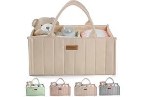 Jinrobabes Wickeltasche Organizer, Baby Aufbewahrungskorb mit Herausnehmbaren Fächern, Windeltasche als Geschenk für Neugeborene & Babyparty, Wickeltisch Organizer für Neugeborene Mütter Verwendet