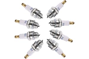 Dreld 8Pcs L7T Spark Plugs, 2 Stroke Engine Spark Plug Engine Accessory Replacement for Chainsaw Brush Cutter Garden Lawnmower Strimmer Trimmer