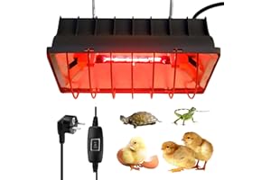 PORFOYO Rotlichtlampe Wärmelampe Für Küken, Wärmelampe Hühner, Rotlichtlampe Wärmelampe Enten, 175W Hühnerstall Heizung, Wärmelampe Tiere, Heizlampe Hühnerstall, Chicken Heat Lamp Für Hühner, Enten, Welpen