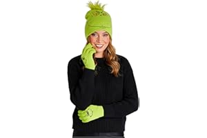 The Grinch Accessori Invernali, Cappello e Guanti Invernale o Cappello Donna Divertente - Regalo Donna