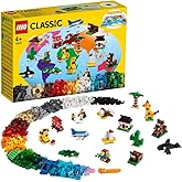 LEGO Classic D&uuml;nya Turu 11015-4 Yaş ve &Uuml;zeri &Ccedil;ocuklar i&ccedil;in Simgeleşmiş Hayvan Oyuncakları i&ccedil;eren Yaratıcı Oyuncak Yapım Seti 