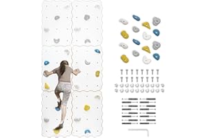 MAMOI® Mur d’Escalade pour Chambre d’Enfant, Structure d’Escalade intérieure, grimpe avec Prises d’Escalade pour Enfants, Pierres d’Escalade, Mur avec Prises, Prises d’Escalade, kit de Montage