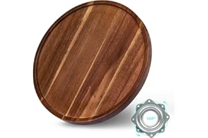 ANBOXIT Lazy Susan Organizer do szafek, drewniany gramofon Lazy Susan, 30 cm, obrotowy stojak na przyprawy (1 opakowanie)