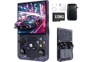 XiFanHo R36MAX Retro Handheld Spielkonsole 128 GB - 4K HD 4,0-Zoll-IPS-Bildschirm, mit vielen Spielen, Open-Source Linux System Retro Konsole Spielkonsole 4000 mAh(Grau)