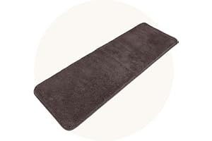 Carvapet Antiscivolo Tappetino Bagno Assorbente Acqua Tappeto Foccia per il Bagno Morbido Peluche Microfibra Tappeto da Bagno (Caffè Scuro, 50x150cm)
